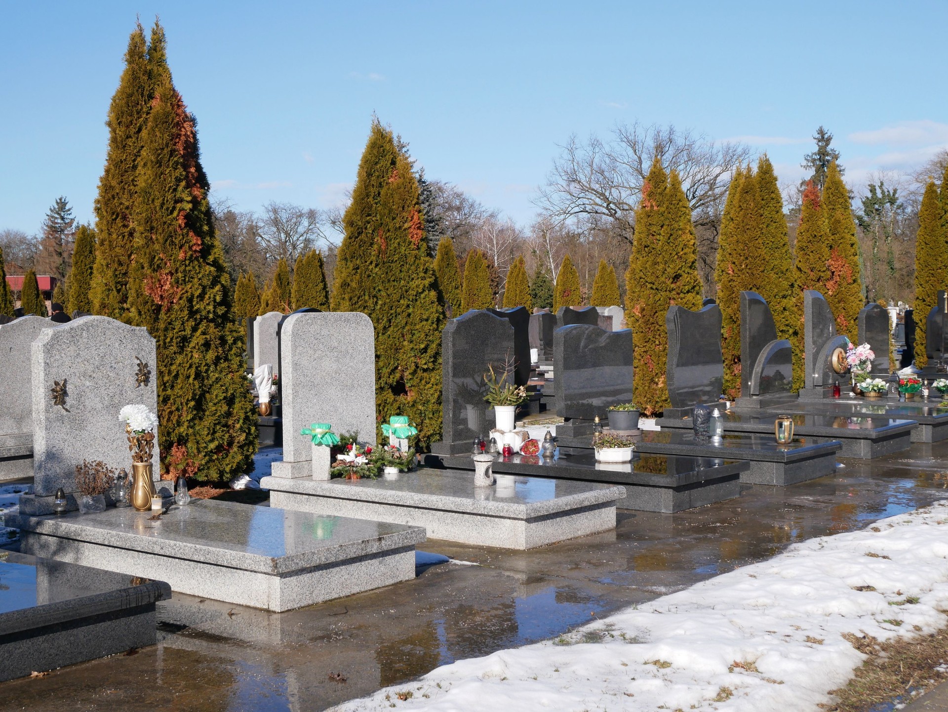 Tombstones in the public cemetery